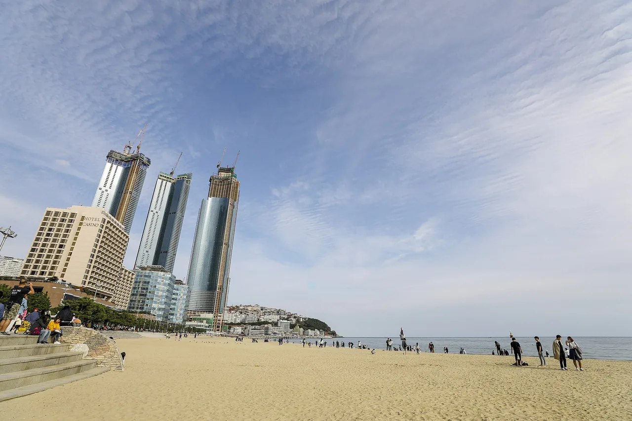 Haeundae Beach and the Marine City skyline, Busan