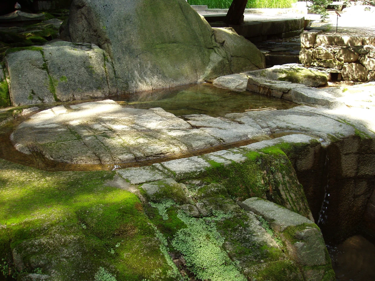 Ongnyucheon at the far end of the Changdeokgung rear garden