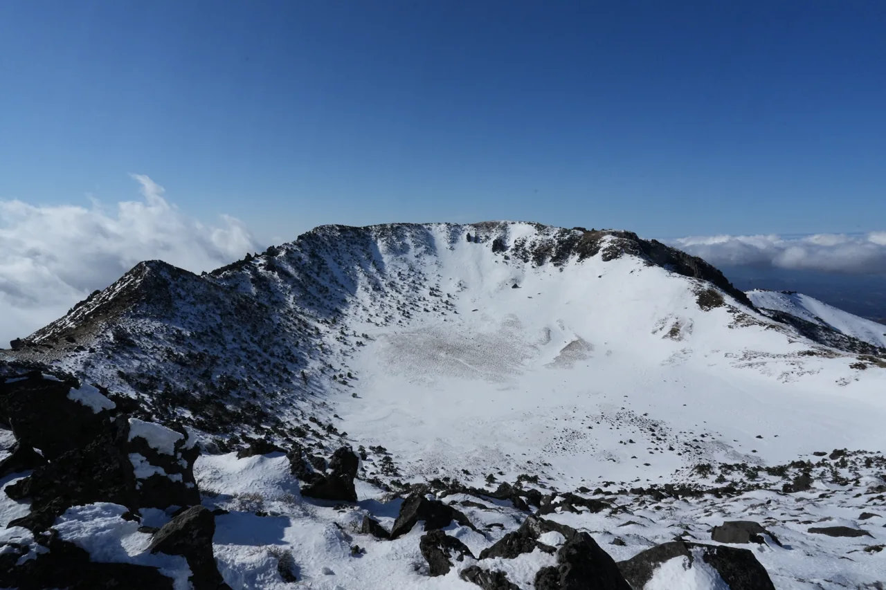 Baengnokdam, the crater lake at the summit of Hallasan