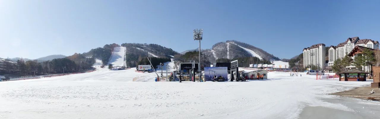The ski slopes of Yongpyong Resort in Pyeongchang
