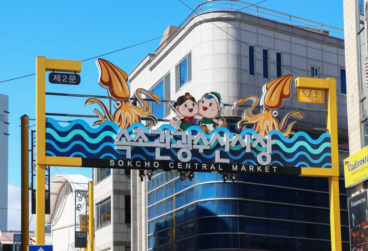 Sokcho Tourist and Fishery Market, home of the chicken lane