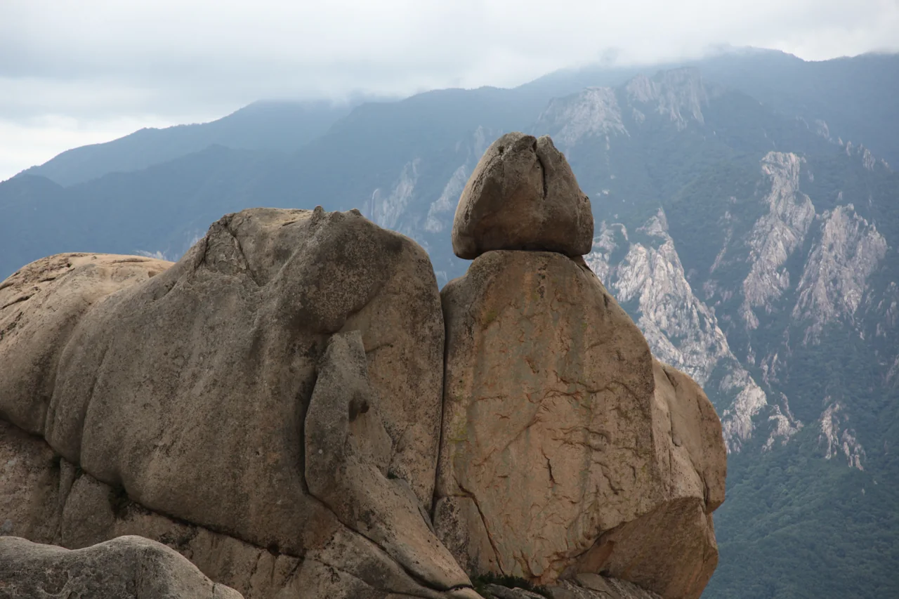 Ulsanbawi Rock in Seoraksan National Park above Sokcho