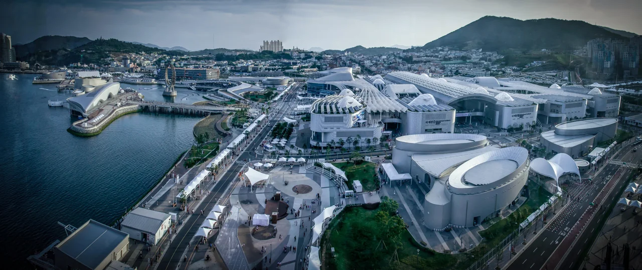 The Yeosu expo grounds beside Yeosu EXPO station