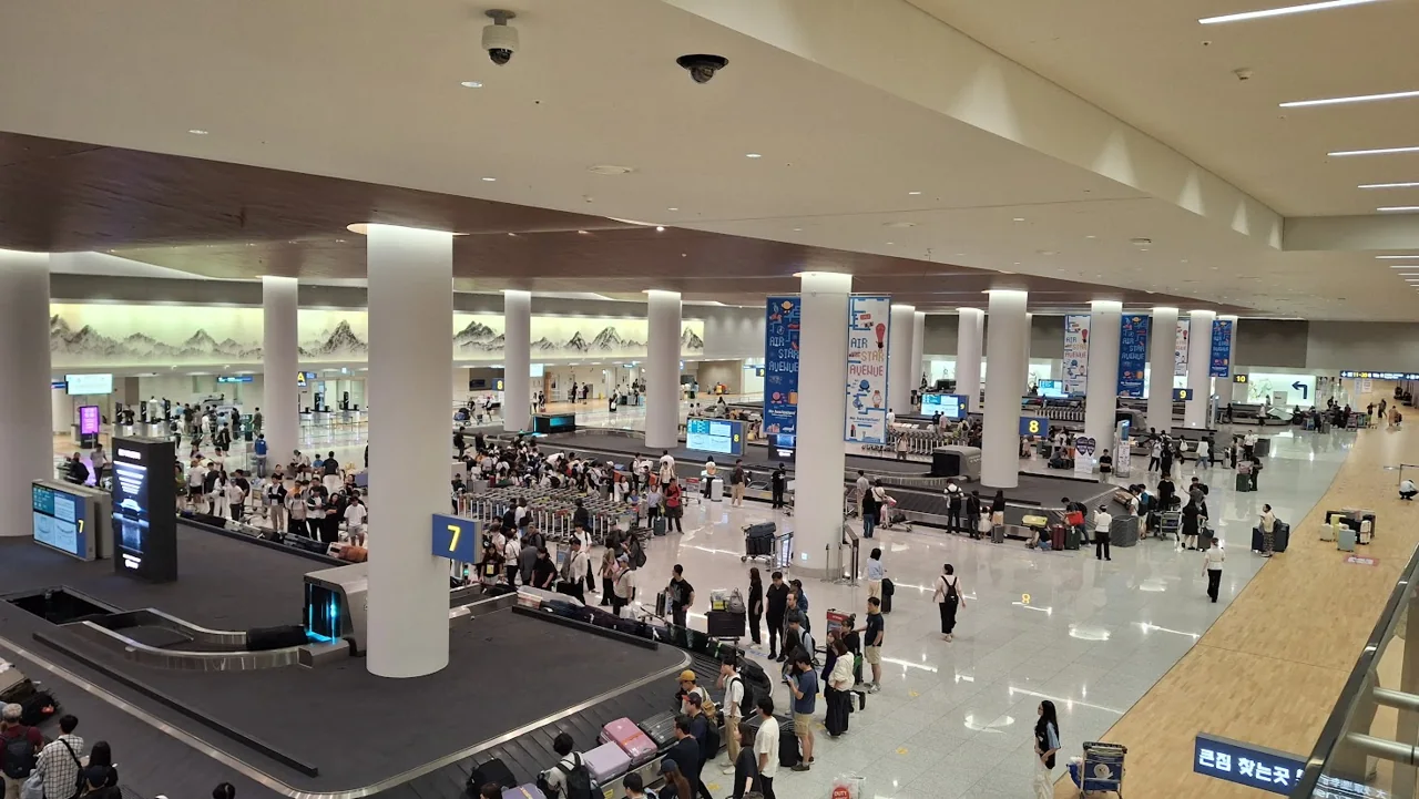 La planta de llegadas de la Terminal 2 del aeropuerto de Incheon